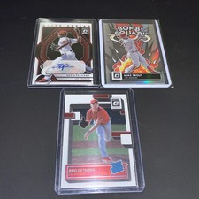 2022 Panini Donruss Optic Mike Trout Bomb Squad Silver Prizm -Elvis Peguero Auto