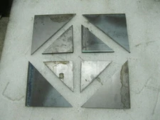 8-Steel Gusset Plates 1/4"x6"x6" & 1/4"x4 x4" A36 Frame Support Fab 8pc-Cut Offs