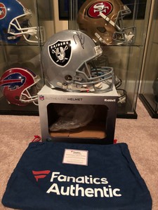derek carr signed helmet
