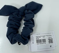 Lululemon Uplifting Scrunchie Fleece Bow Dark Blue SHLB