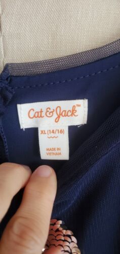 NWT - CAT & JACK - Girls fancey / sparkly dress - shiny blue - Size 14/16 - Picture 3 of 9