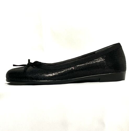 Aerosoles Ballet Flats Black Sequins Shoes BEC 2 DIFFER Comfort Women's Size 8 - Picture 2 of 13