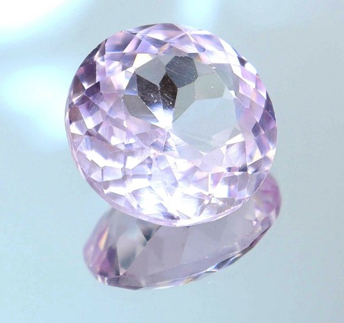 Morganite rosa certificata naturale 10,35 ct dal Brasile taglio tondo pietra preziosa sfusa - Foto 5 di 6