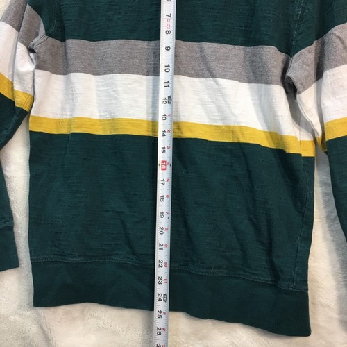 American Eagle Shirt Men’s Small Green Striped Hood Long Sleeve - Picture 10 of 10