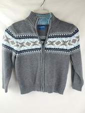 Greendog Boy's Gray Fair Isle Sweaters Size 5