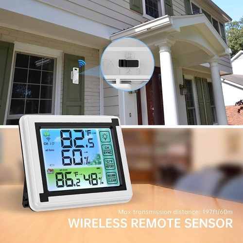 Wetterstation Digital Thermometer Hygrometer mit 3 Innen Außen Sensor DHL - Bild 11 von 11