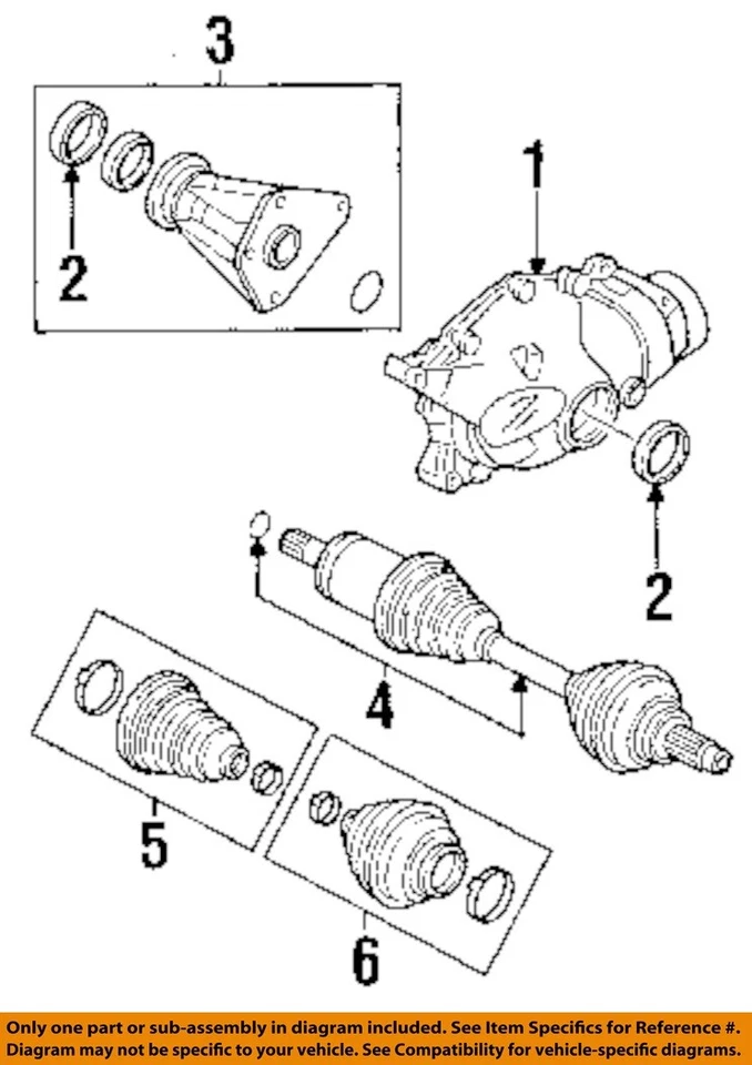 Used Differential Carrier Assembly fits: 2002 Bmw 330I Xi AWD front AT Grade A - Imagem 3 de 4