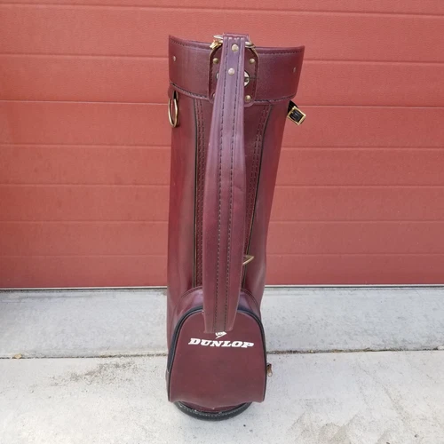 Vintage DUNLOP Leather 15-Way Golf Bag