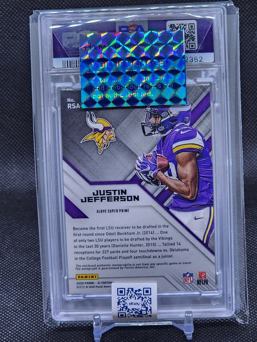 2020 XR Justin Jefferson RPA 1/1 Glove Rookie RC PSA 9 Auto
