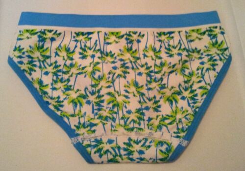 Girls Blue Tropical Palm Trees Hipster Style Panties Size S(7/8) Tagless NWT - Picture 2 of 9