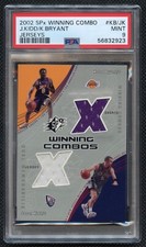2002 Spx Winning Combo Kobe Bryant/ Jason Kidd Jerseys PSA 9 Mint Pop 1
