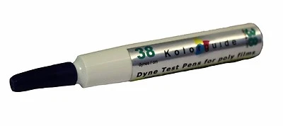 KOLORGUIDE Dyne Test pens (1 doz / box) for plastic film (poly films) (38)