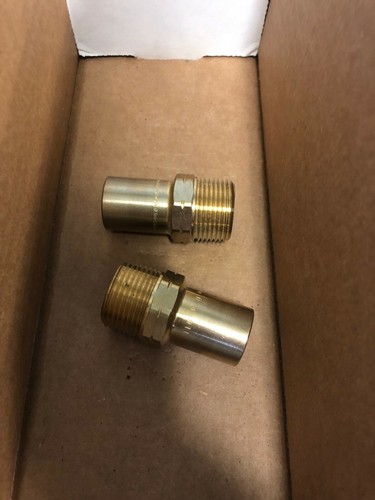 Brass 3/4" copper - 3/4"NPT fittings