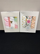 2X Cloud Island Muslin Swaddle Blankets, Floral Pink - 3 Pack