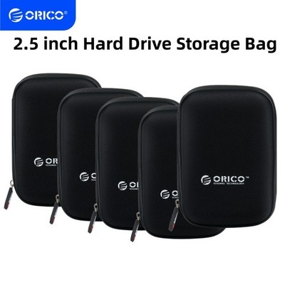 ORICO 5pcs Portable Hard Drive Case 2.5inch External Drive Storage Carry Bag