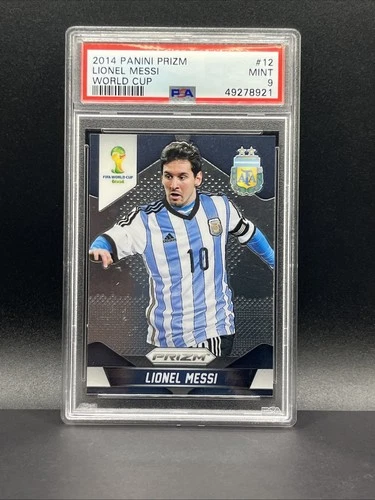 2014 Panini Prizm World Cup Lionel Messi PSA 9 Argentina
