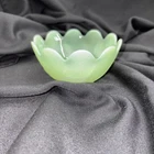 Vintage Fire King Jadeite Lotus Blossom Leaf Dessert Cup Bowl