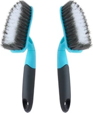 2-Pack Scrub Brush for Cleaning with Long Handle, Medium Firm Brush Bathroom