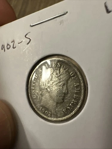 1902-S Barber Dime VF/XF Nice Original Coin Tough Date!!