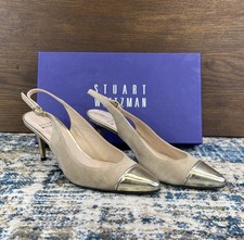 Stuart Weitzman CAPPY Dune Suede Slingback Pumps Heels Womens Sz 6 w/Box 398