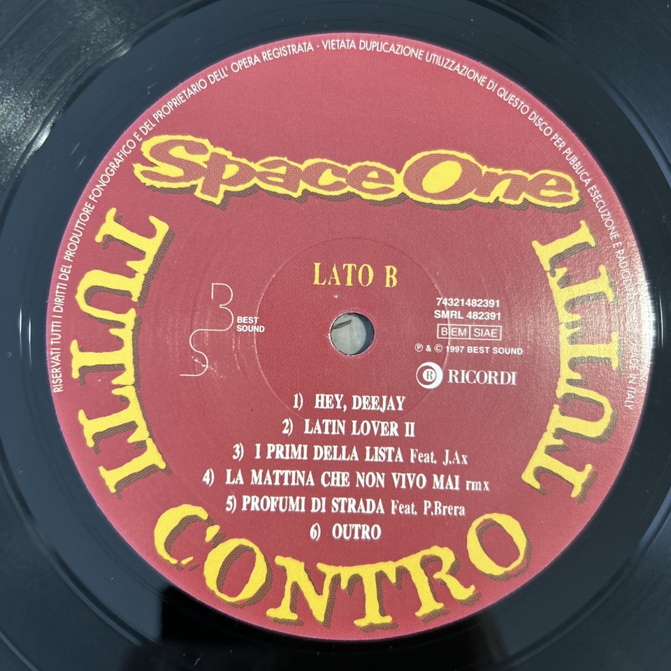 LP Space One - Tutti Contro Tutti 74321482391 Italy 1997 Hip Hop Rap ...