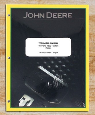 John Deere 4650 & 4850 Tractor Technical Service Repair Manual - TM1354