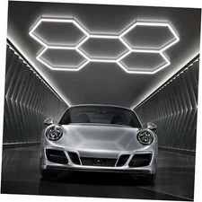 Hexagon Garage Lights 192W 23040LM Super Bright，6500K Daylight White LED  5 Hex