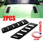2Pcs Car Air Flow Intake Hood Scoop Vent Trim Louver Panel Bonnet Cover Decor *