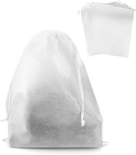 Drawstring Dust Covers, 6 Pcs Breathable Non-Woven Fabric Large Cloth Storage Po
