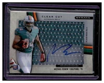 2012 Topps Strata Clear Cut Rookie Relic Autograph Michael Egnew Auto Jersey 