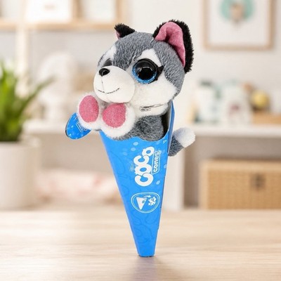 ZURU Coco Cones Benji Husky Dog Plush Surprise Ice Cream Cone New w/ Tag