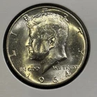 USA 1/2$ 1964 Kennedy Half Dollar KM#202 D Denver.900Ag Silver aUNC B3132