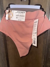 Jockey Essentials Soft Stretch Thongs 3 Pack Size 2XL