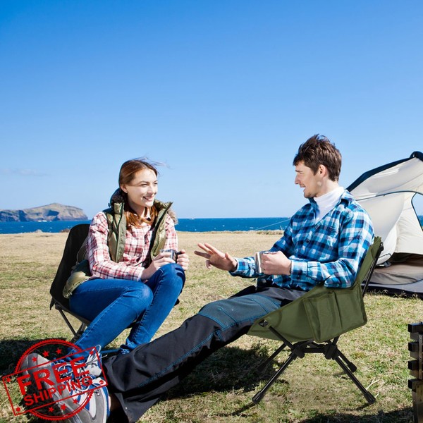 Silla de Camping Ultraligera Portátil Mochilero TOBTOS Verde