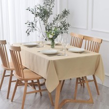 Rectangle Textured Tablecloth Waterproof Spillproof Wrinkle Free Table Cloth