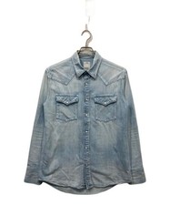 Camicia western VISVIM in denim invecchiato / 16SS indaco 011610500