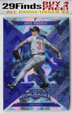Greg Maddux 2025 Panini Crusade Blue Cracked Ice #19 Braves HOF