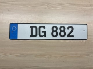 3. Kurios! Original Nummernschild Türkische Republik Zypern DG 882 Selten ab 1€!