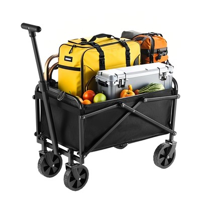 #ad Outdoor Collapsible Wagon Carts 80Lamp;200LBS Heavy Duty Folding Beach Garden Cart $34.99