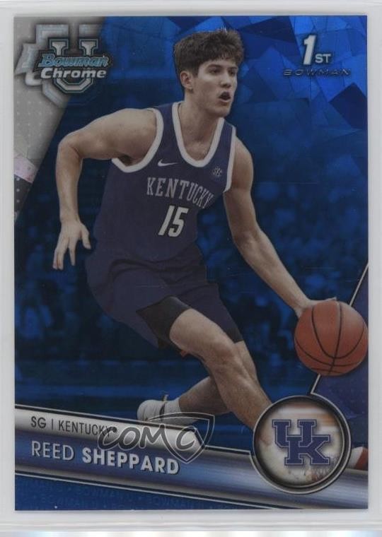 2023-24 Bowman U Chrome Sapphire Edition Reed Sheppard #45 1fl9