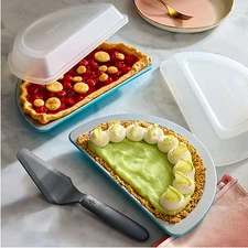 PAMPEREDCHEF Half Pie Pan & Server Set. Free Shipping