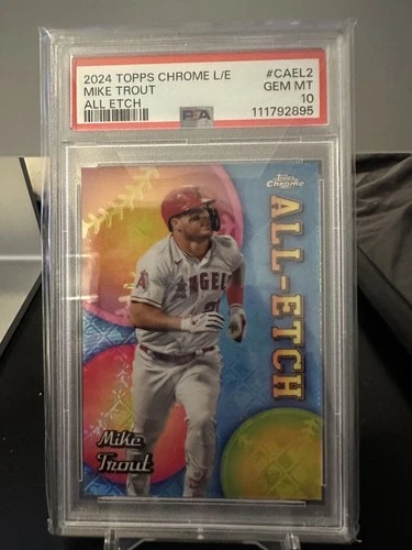 2024 topps chrome l/e mike trout all etch PSA 10 #CAEL2