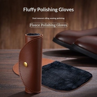 Multiuse Furs Polishing Mitt For Leather Shoes Bags Jackets Gentle Shoe Cleaner