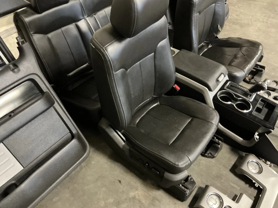 2011-2014 FORD F150 FX4 CREW CAB FRONT & REAR LEATHER SEATS HEATED COOLED - Image 3 of 4
