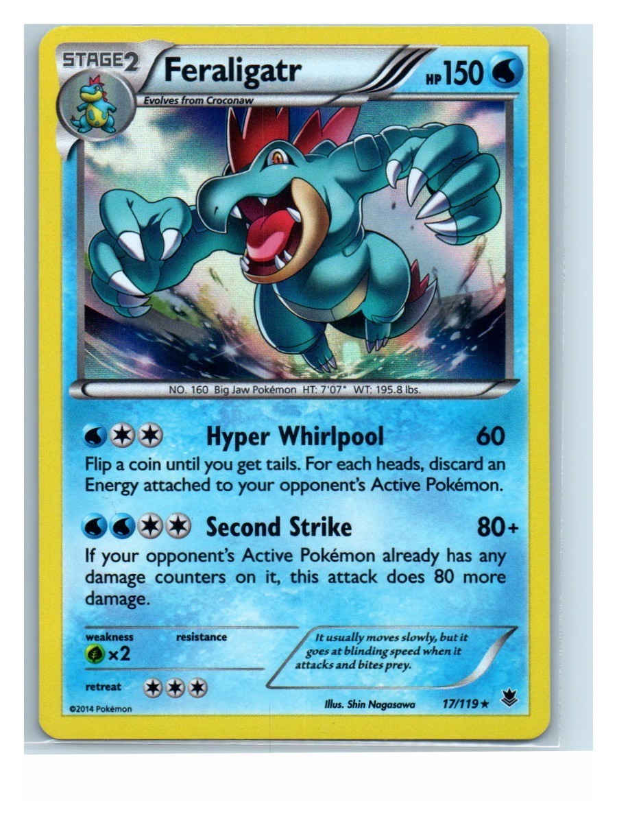 Feraligatr  17/119 Holo Rare  XY - Phantom Forces LP