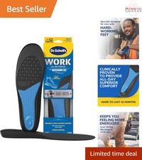 Work Insoles Men Women Comfort Gel Support Odor Control for Hard-Working Feet