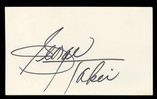 George Takei Star Trek: The Original Series Signed 3x5 Index Card BAS #BL96810