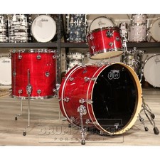 DW Performance 3pc Lacquer Drum Set 22/12/16 Cherry Stain
