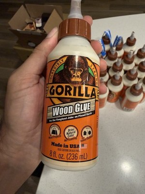   Gorilla Wood Glue; 8 Ounce Bottle; Natural Wood Color; (Pack of 20)  BULK LOT 