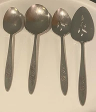 Oneida MY ROSE Community Stainless Flatware Silverware Four Serving Pieces